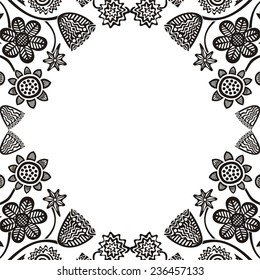 Floral nature pattern card vector illustration