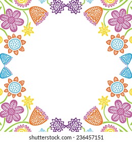 Floral nature pattern card vector illustration