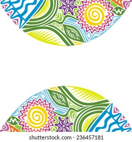 Floral nature pattern card vector illustration