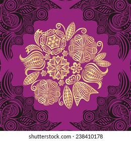 Floral nature pattern card vector illustration