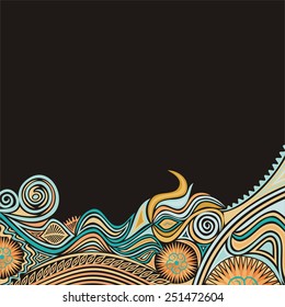 Floral nature pattern card vector illustration