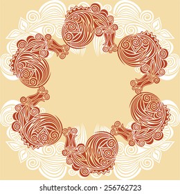 Floral nature pattern card vector illustration