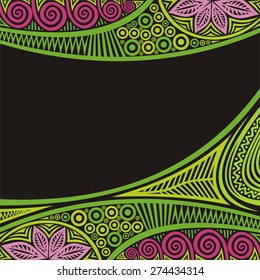 Floral nature pattern card vector illustration