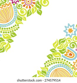 Floral nature pattern card vector illustration