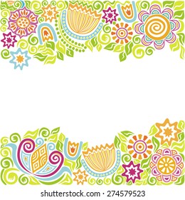 Floral nature pattern card vector illustration