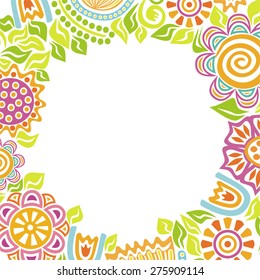 Floral nature pattern card vector illustration