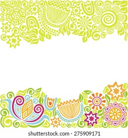 Floral nature pattern card vector illustration