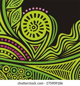 Floral nature pattern card vector illustration