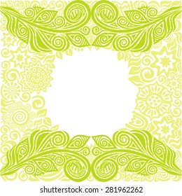 Floral nature pattern card vector illustration