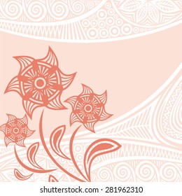 Floral nature pattern card vector illustration