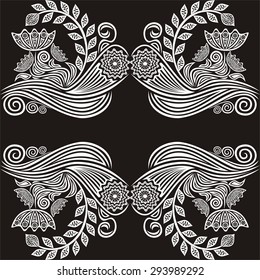 Floral nature pattern card vector illustration