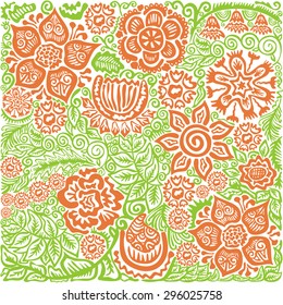 Floral nature pattern card vector illustration