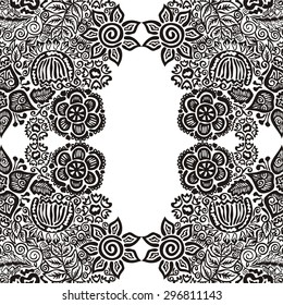 Floral nature pattern card vector illustration
