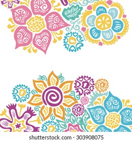 Floral nature pattern card vector illustration