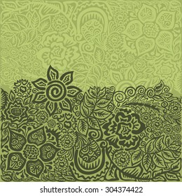 Floral nature pattern card vector illustration