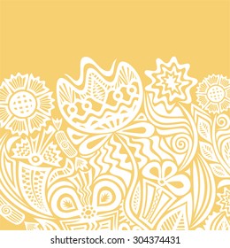 Floral nature pattern card vector illustration