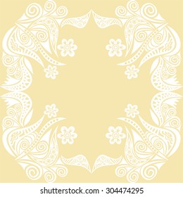 Floral nature pattern card vector illustration