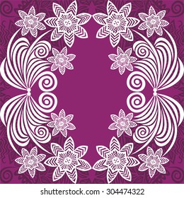 Floral nature pattern card vector illustration