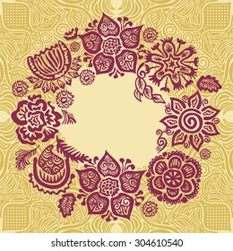 Floral nature pattern card vector illustration