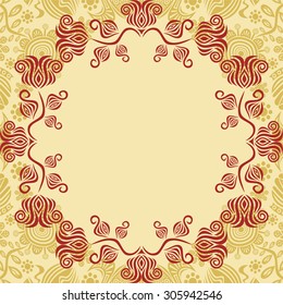 Floral nature pattern card vector illustration