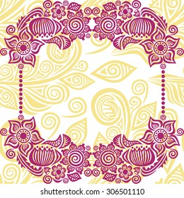 Floral nature pattern card vector illustration