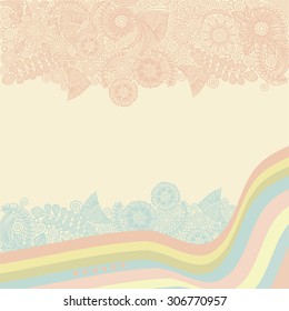 Floral nature pattern card vector illustration