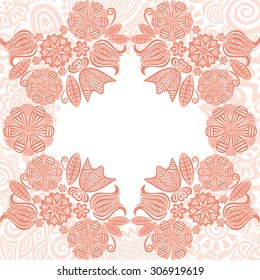 Floral nature pattern card vector illustration