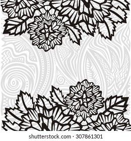 Floral nature pattern card vector illustration
