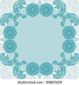 Floral nature pattern card vector illustration