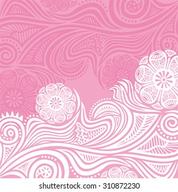 Floral nature pattern card vector illustration