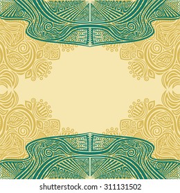 Floral nature pattern card vector illustration