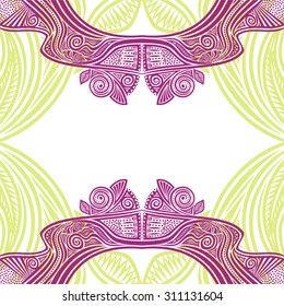 Floral nature pattern card vector illustration