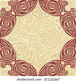 Floral nature pattern card vector illustration