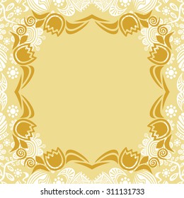 Floral nature pattern card vector illustration