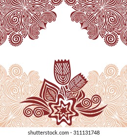 Floral nature pattern card vector illustration