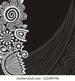 Floral nature pattern card vector illustration