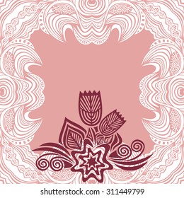 Floral nature pattern card vector illustration