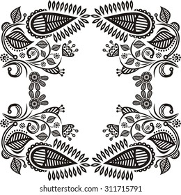 Floral nature pattern card vector illustration