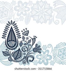 Floral nature pattern card vector illustration