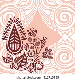 Floral nature pattern card vector illustration