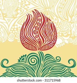 Floral nature pattern card vector illustration