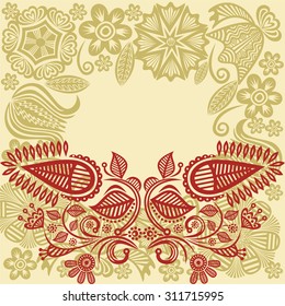 Floral nature pattern card vector illustration
