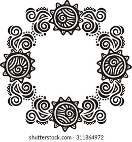 Floral nature pattern card vector illustration