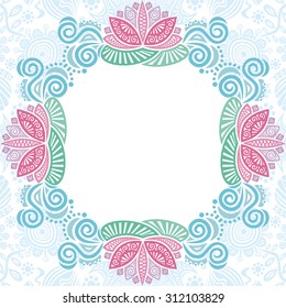 Floral nature pattern card vector illustration