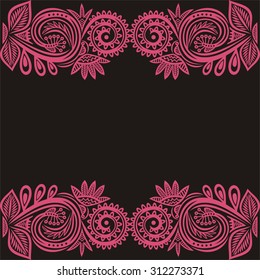 Floral nature pattern card vector illustration