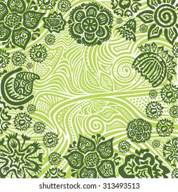 Floral nature pattern card vector illustration