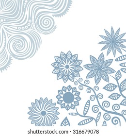 Floral nature pattern card vector illustration