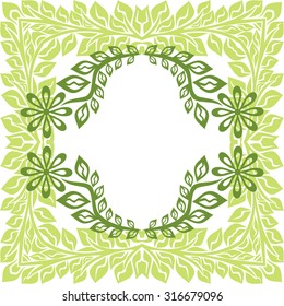 Floral nature pattern card vector illustration