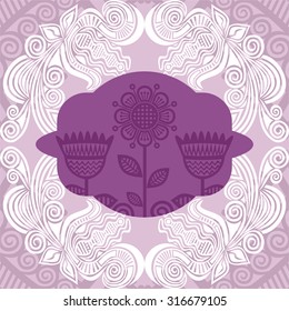 Floral nature pattern card vector illustration