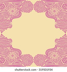 Floral nature pattern card vector illustration